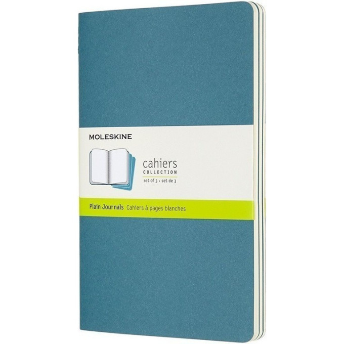 Блокнот MOLESKINE Cahier Journal XLarge, нелинованный, голубой (набор 3 шт.) CH023B44