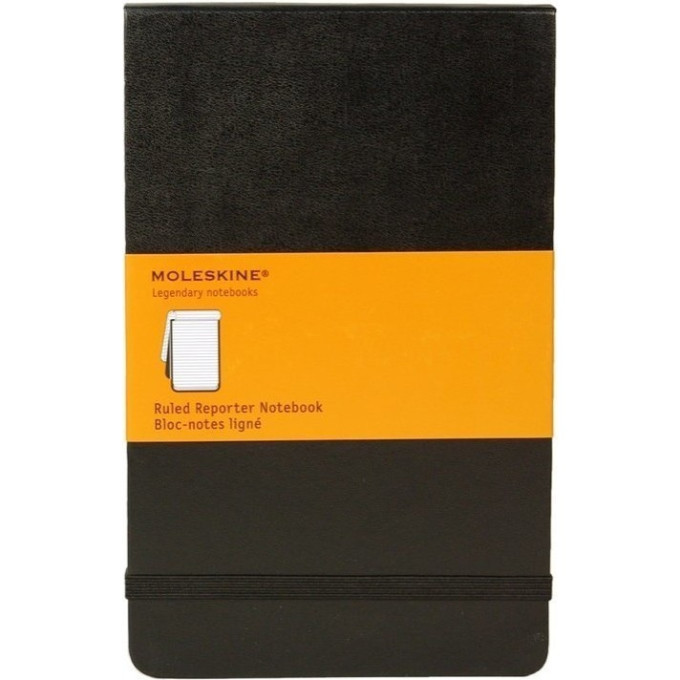 Блокнот MOLESKINE Reporter Large, линейка, чёрный QP516