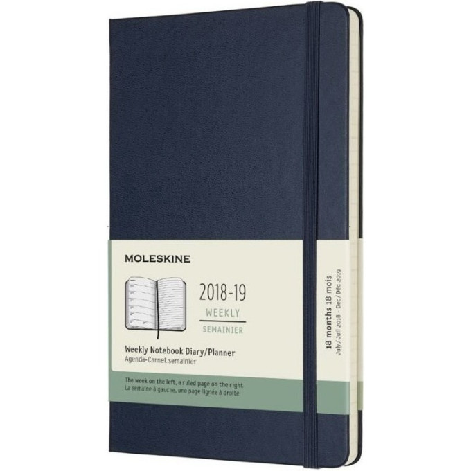 Еженедельник MOLESKINE Academic Weekly Large, синий сапфир DHB2018WN3